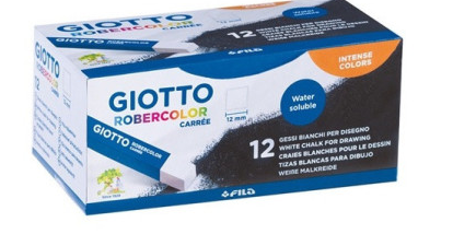 Vierkant krijt, wit 12st